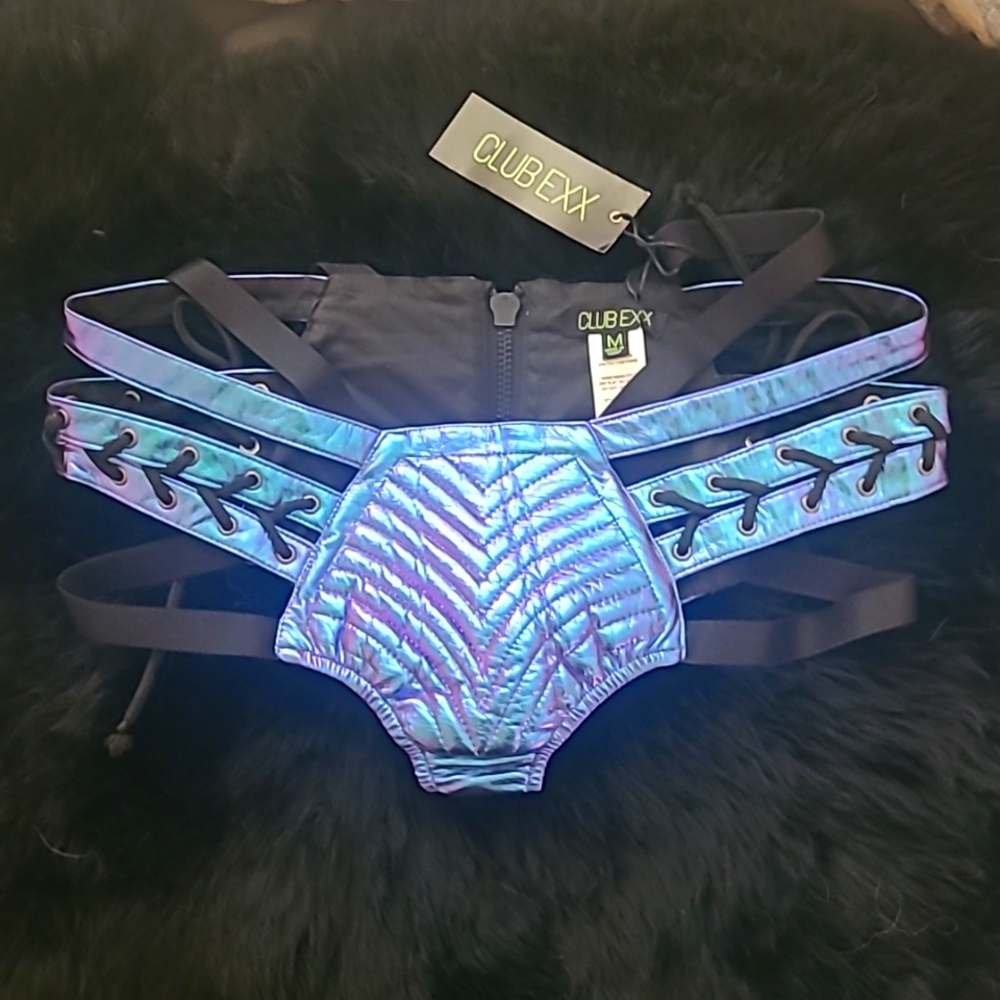 Club EXX Indigo Rude Awakening Lace-Up Shorts